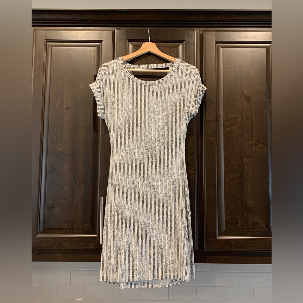 Cowel back, open back cream dress by Tart | XS